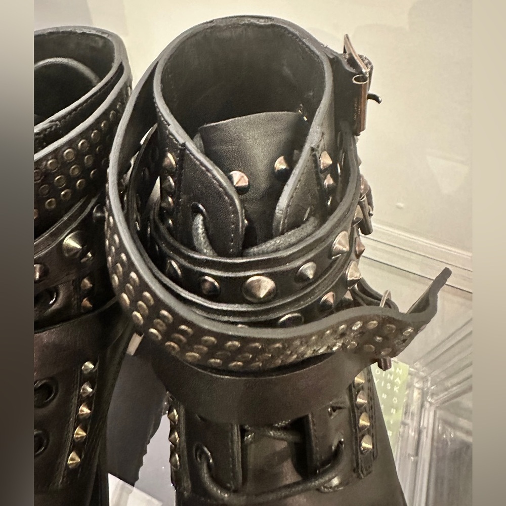 Hedi Slimane Era Saint Laurent Paris FW13 Studded Ankle Boots IT 39 / US 8.5 - Picture 12 of 16